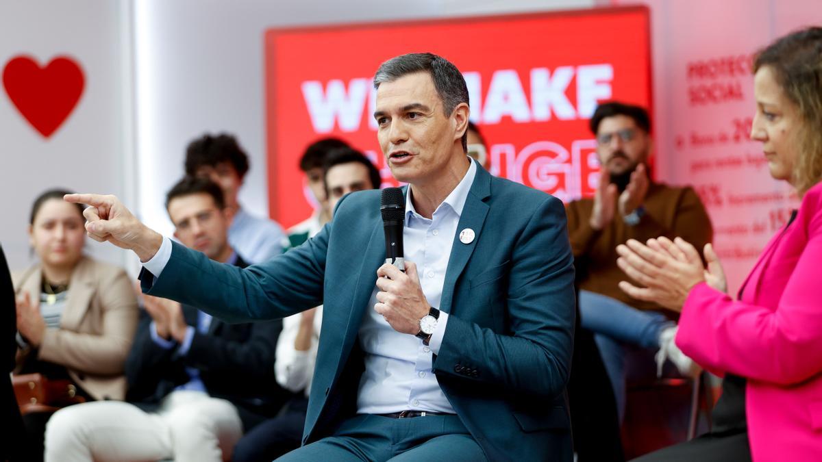 El presidente del Gobierno y líder del PSOE, Pedro Sánchez, acude a la reunión del Presidium de la Unión Internacional de Juventudes Socialistas (IUSY). EFE