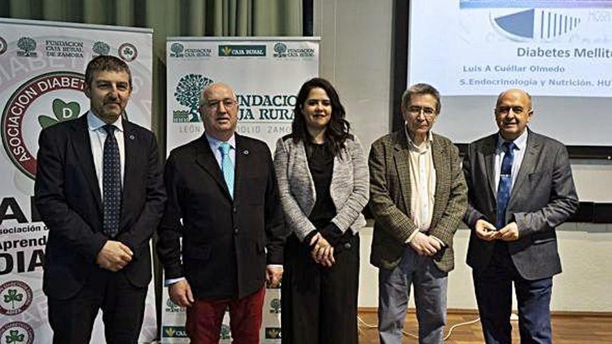 Desde la izquierda Antoni Lorenzo, Eusebio Díez, Irene Pascua, Luis Ángel Cuéllar y Feliciano Ferrero.