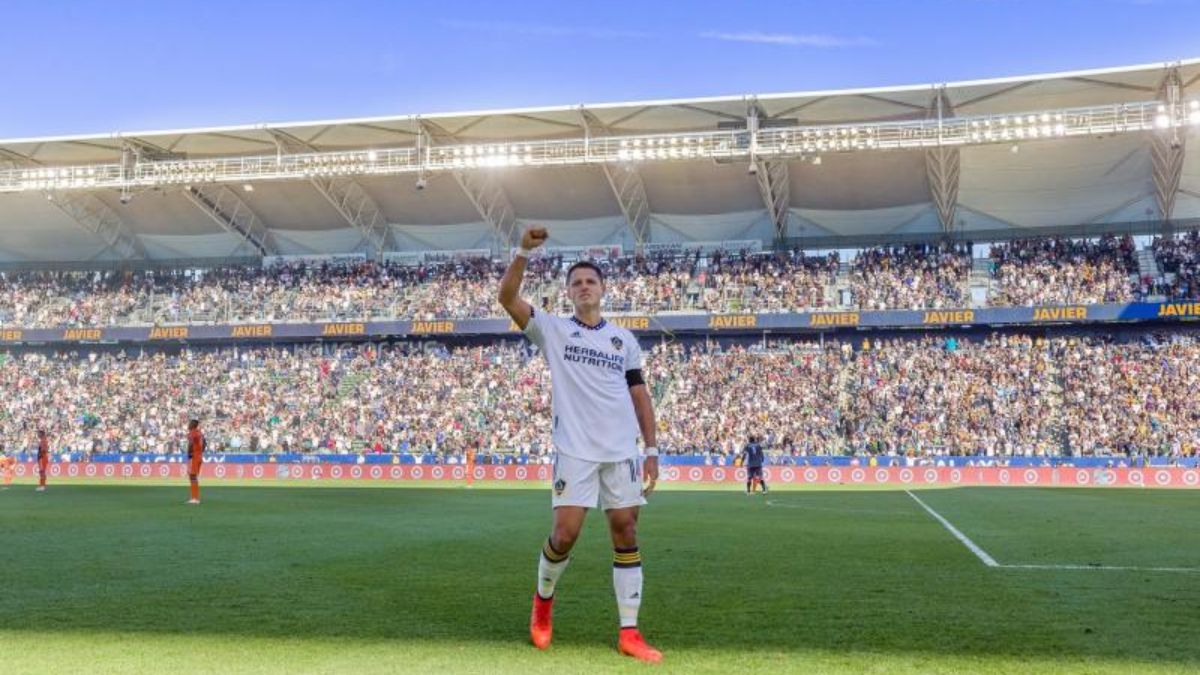 Javier 'Chicharito' Hernández, del Los Angeles Galaxy, celebrando un gol.
