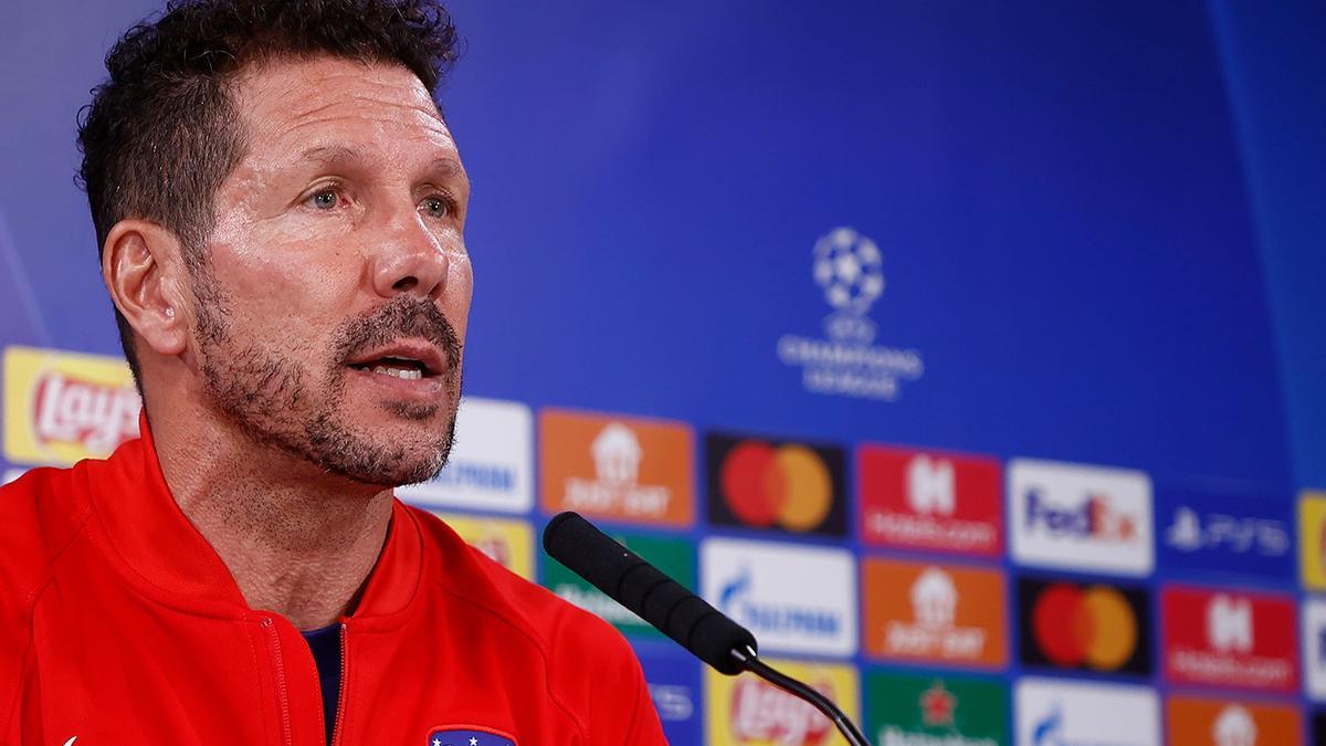 Simeone, en la rueda de prensa previa al partido contra el Milan