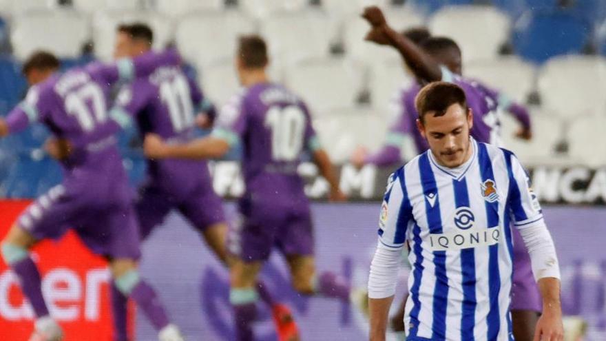 El Betis celebra el gol del empate ante la Real Sociedad.