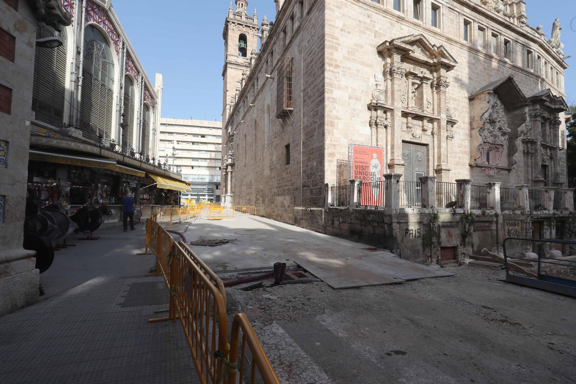 Avanzan las obras en el entorno del Mercado Central