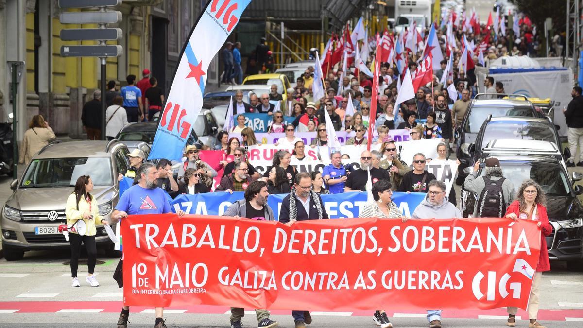 1 de mayo en A Coruña: manifestación de CIG
