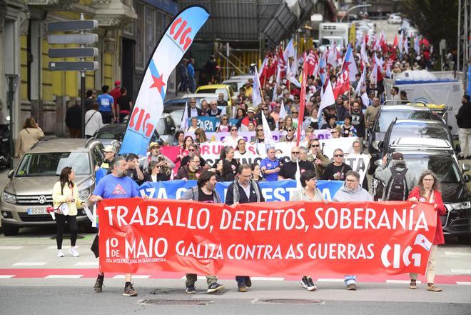1 de mayo en A Coruña: manifestación de CIG