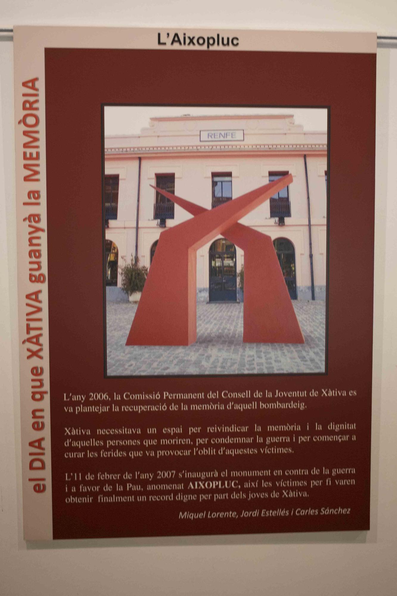 La Casa de Cultura de Xàtiva acoge dos exposiciones de memoria histórica