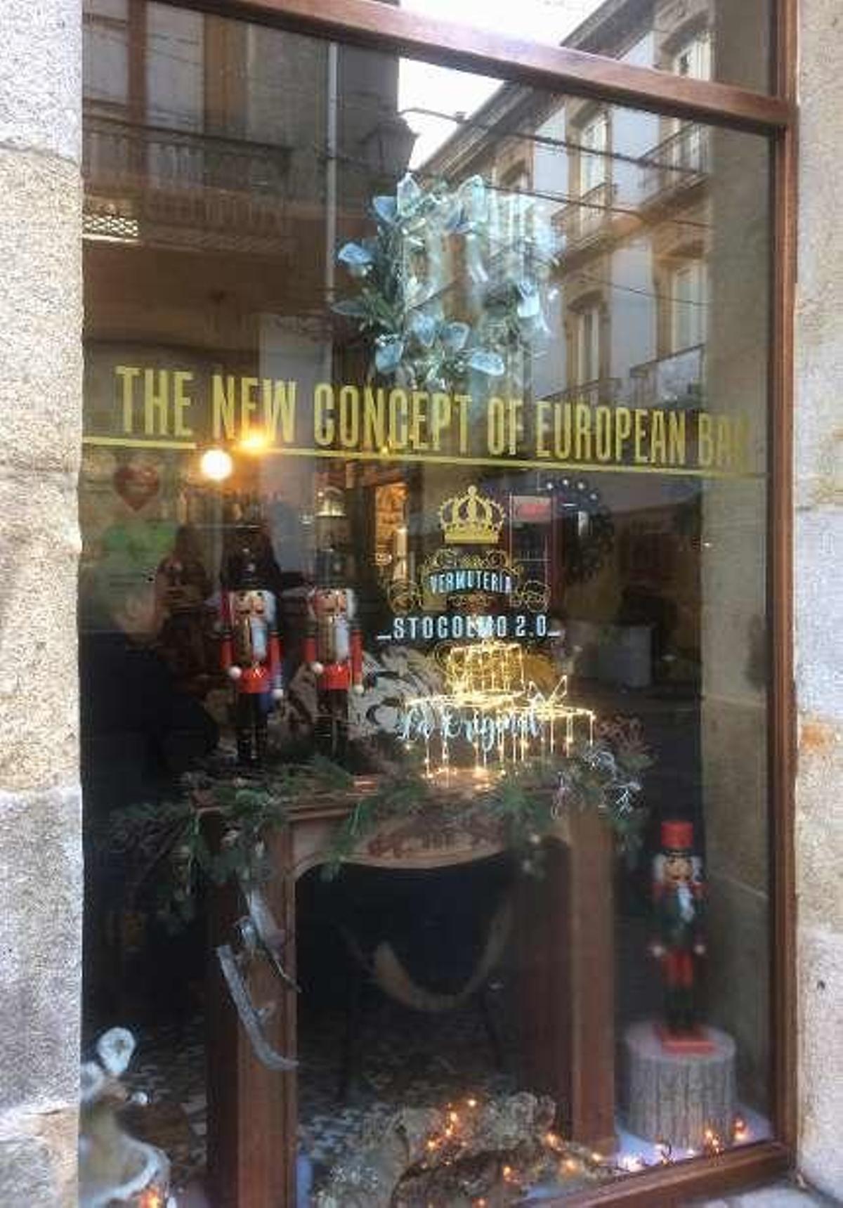 El bar Stocolmo gana el concurso de decoración navideña de Vilagarcía