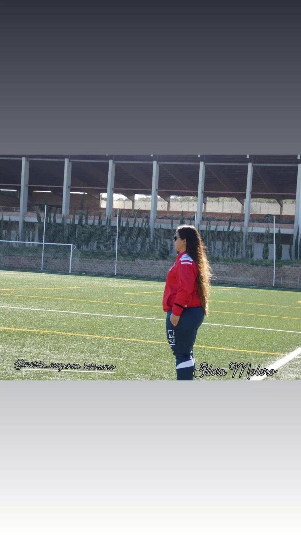Maria Eugenia Serrano, entrenadora del CD Avejoe cadete.