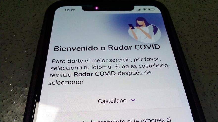 La pantalla de bienvendia de la aplicación Radar Covid. // FdV
