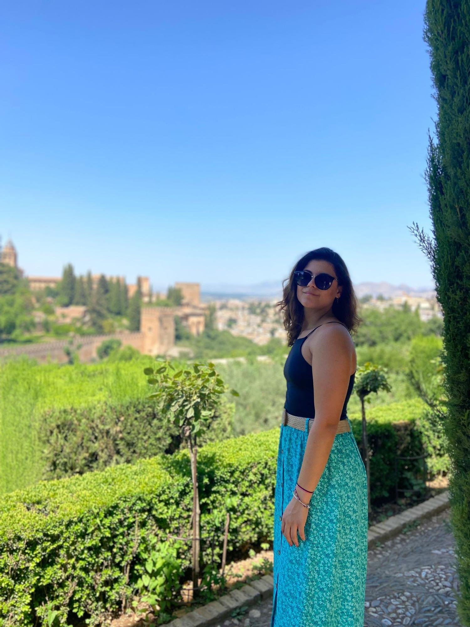 Cristina Díaz en La Alhambra.