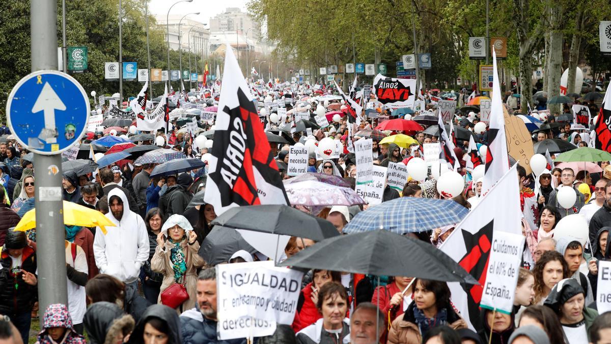 Imagen de archivo de una protesta de la España vaciada.