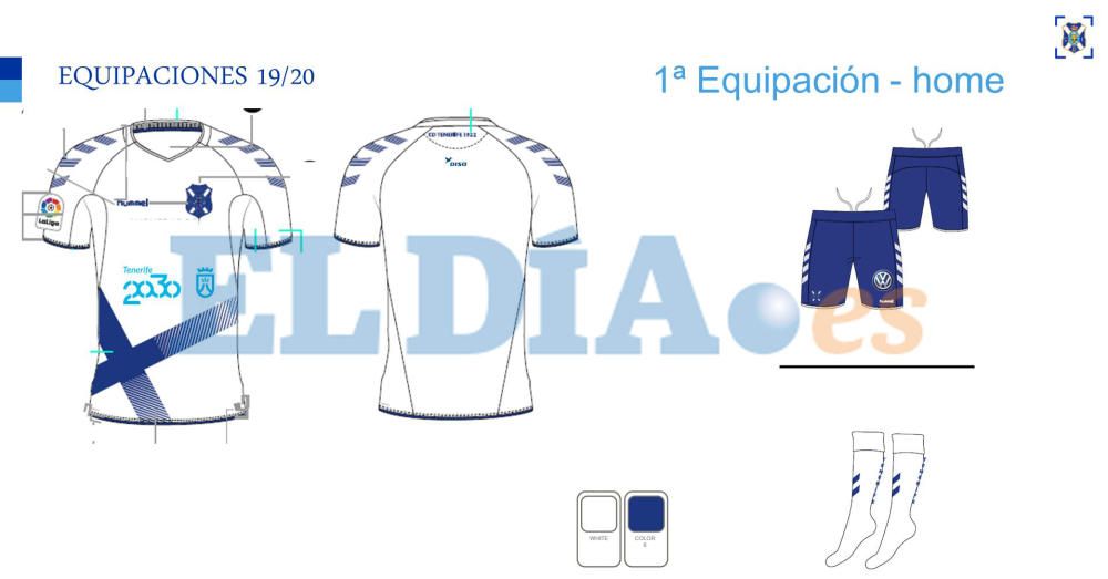 Equipación CD Tenerife para la temporada 2019-20