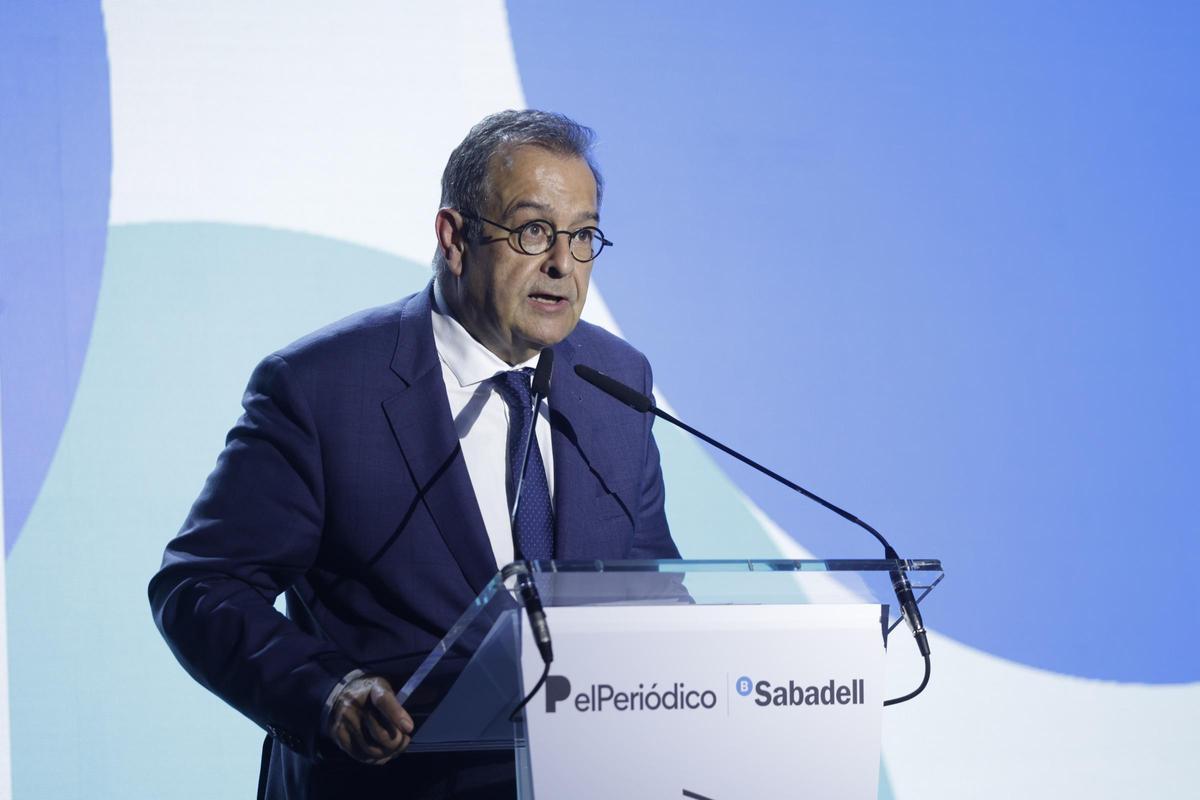 Albert Sáez, director de EL PERIÓDICO, durante su intervención en la gala de entrega de premios