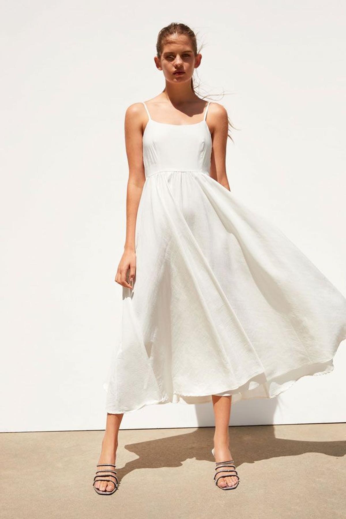 Vestido blanco de novia de Zara