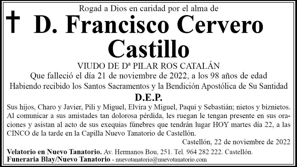 D. Francisco Cervero Castillo