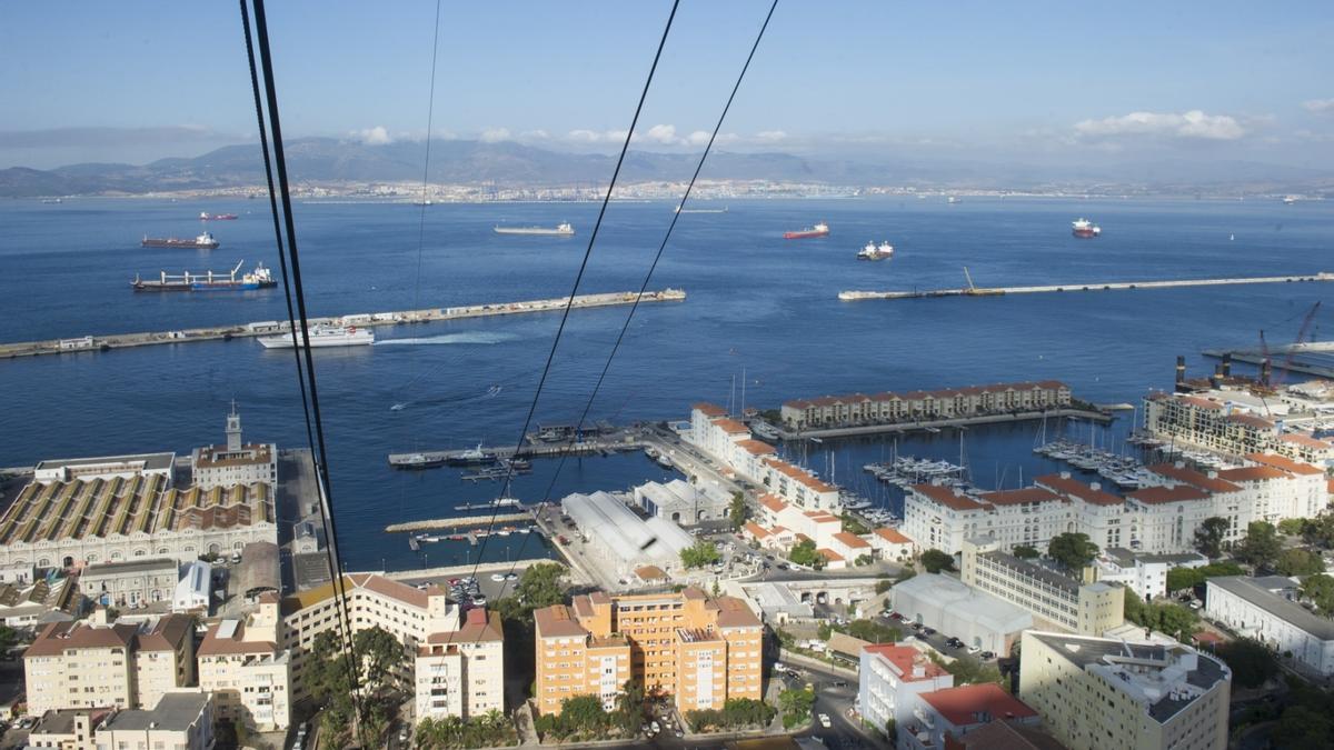 Vista panorámica de Gibraltar.