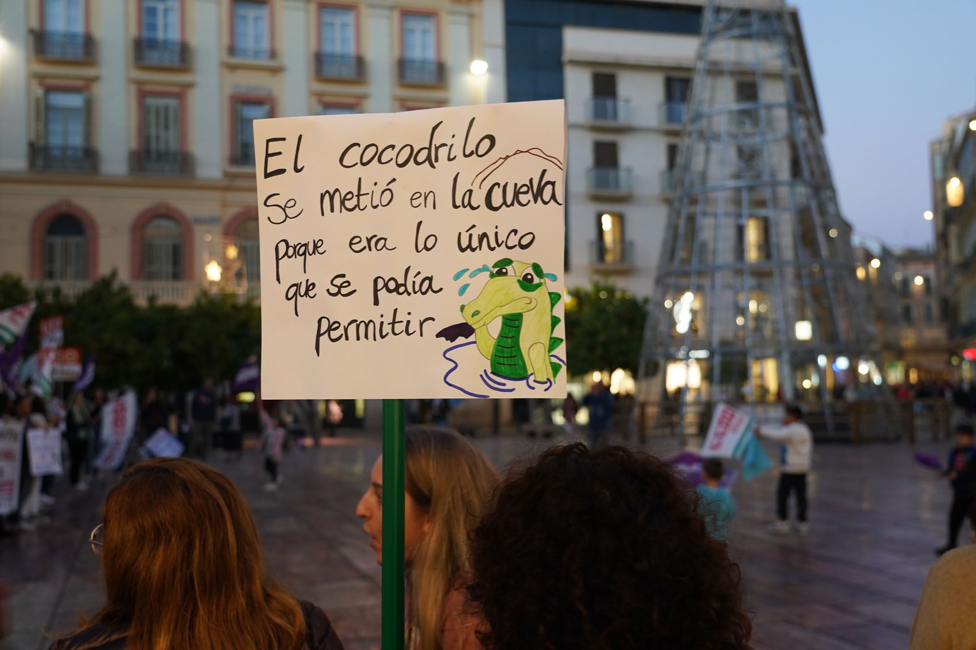 Protesta en defensa de la educación infantil, en la plaza de la Constitución.