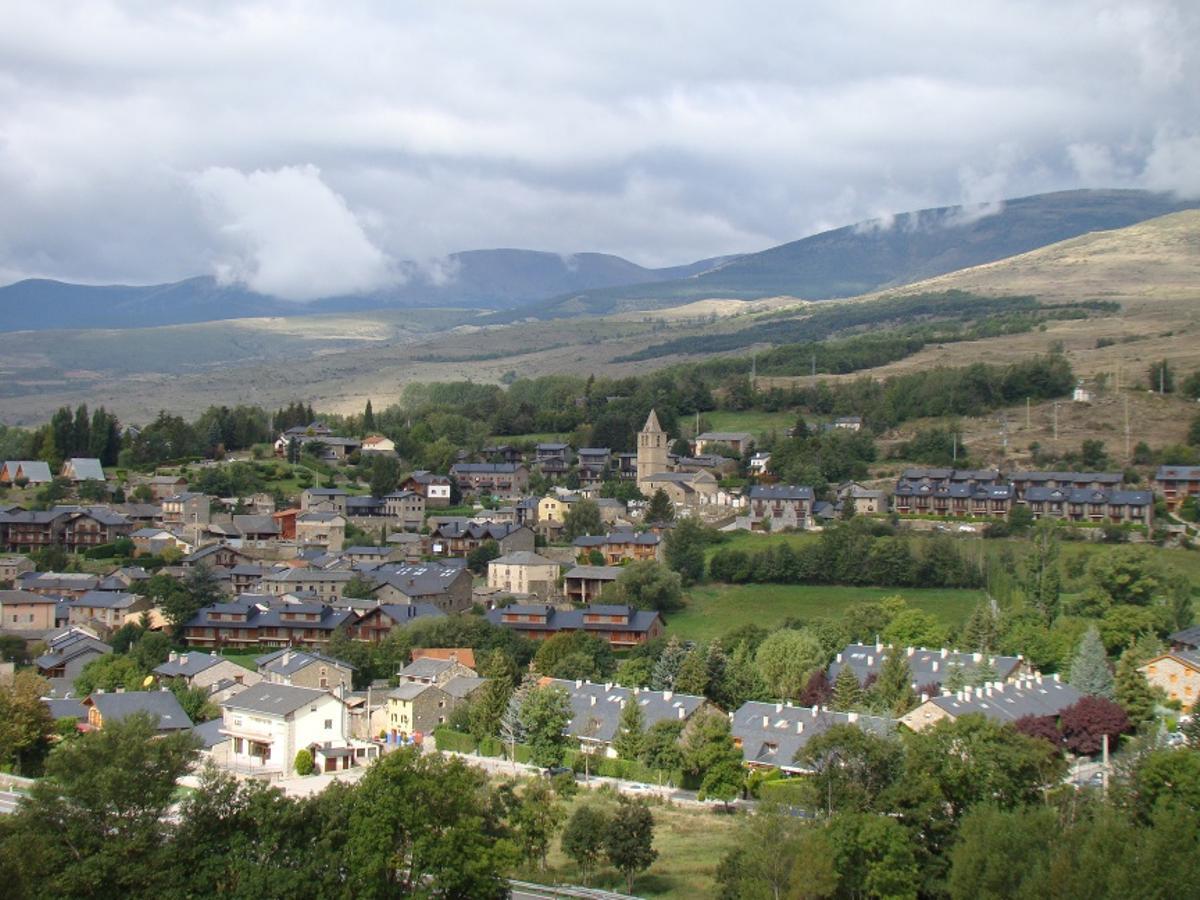 Vista aérea del pueblo de Bolvir.