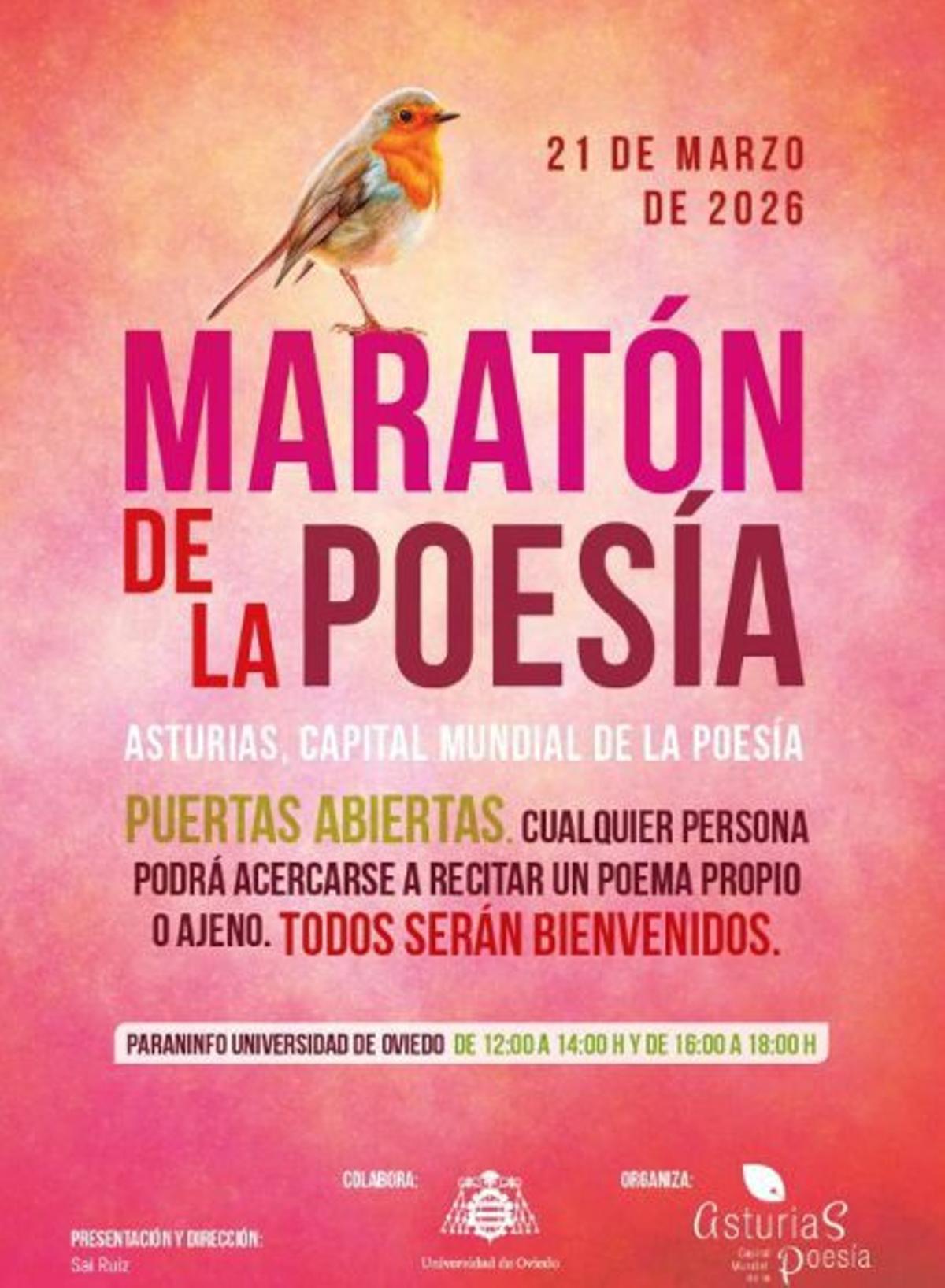 Cartel del Maratón de Poesía.