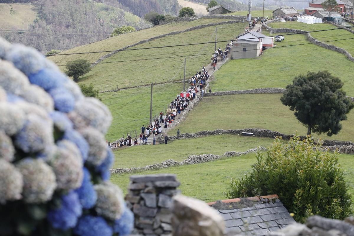 En imágenes: Así es la boda vaqueira que cada último domingo de julio llena la braña de Aristébano