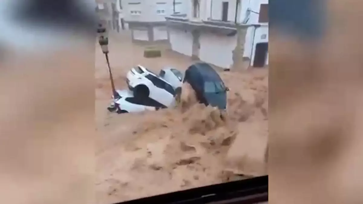 Impactantes imágenes de la mayor riada desde los años 50 en Madrigueras, Albacete
