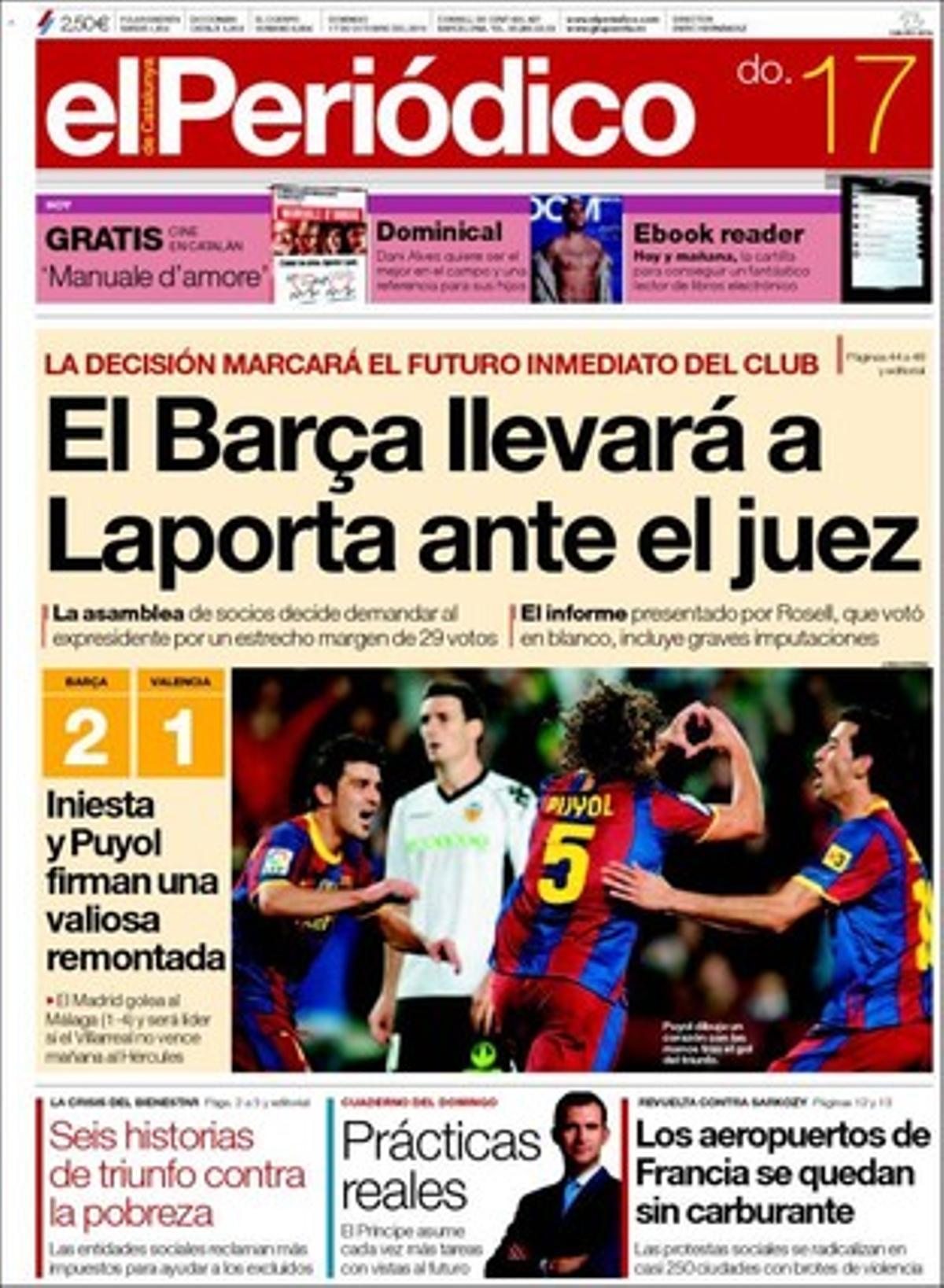 EL PERIÓDICO, 17/10/2010.