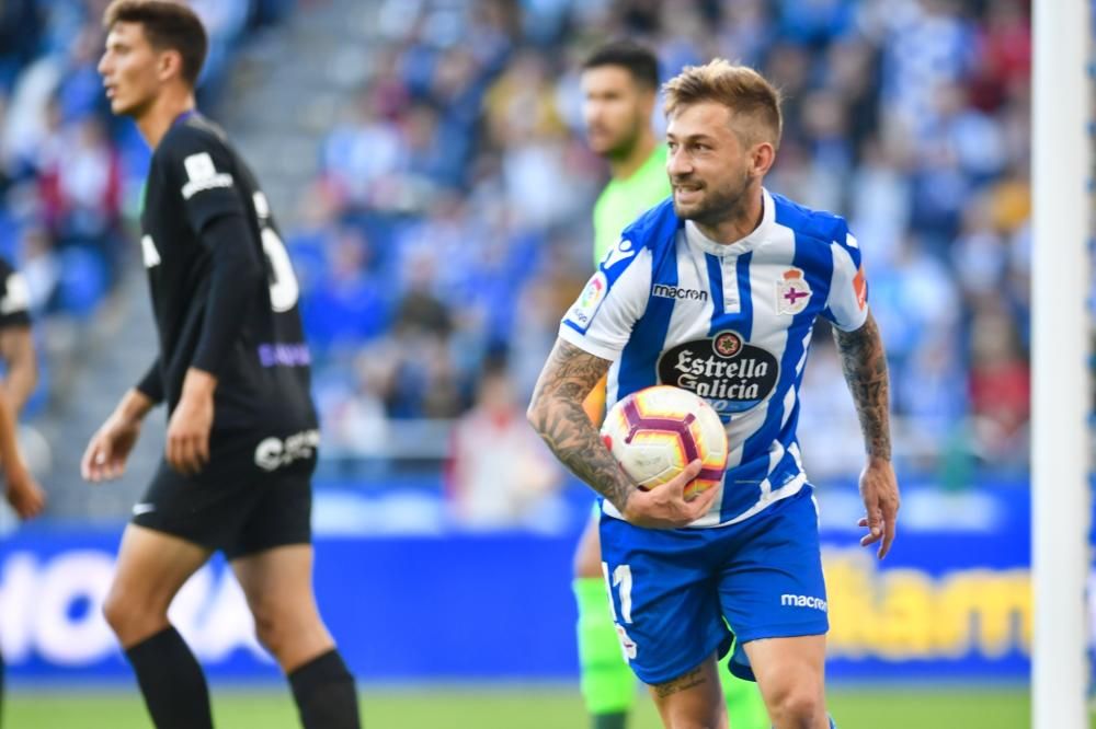 El Dépor remonta y le gana 4-2 al Málaga