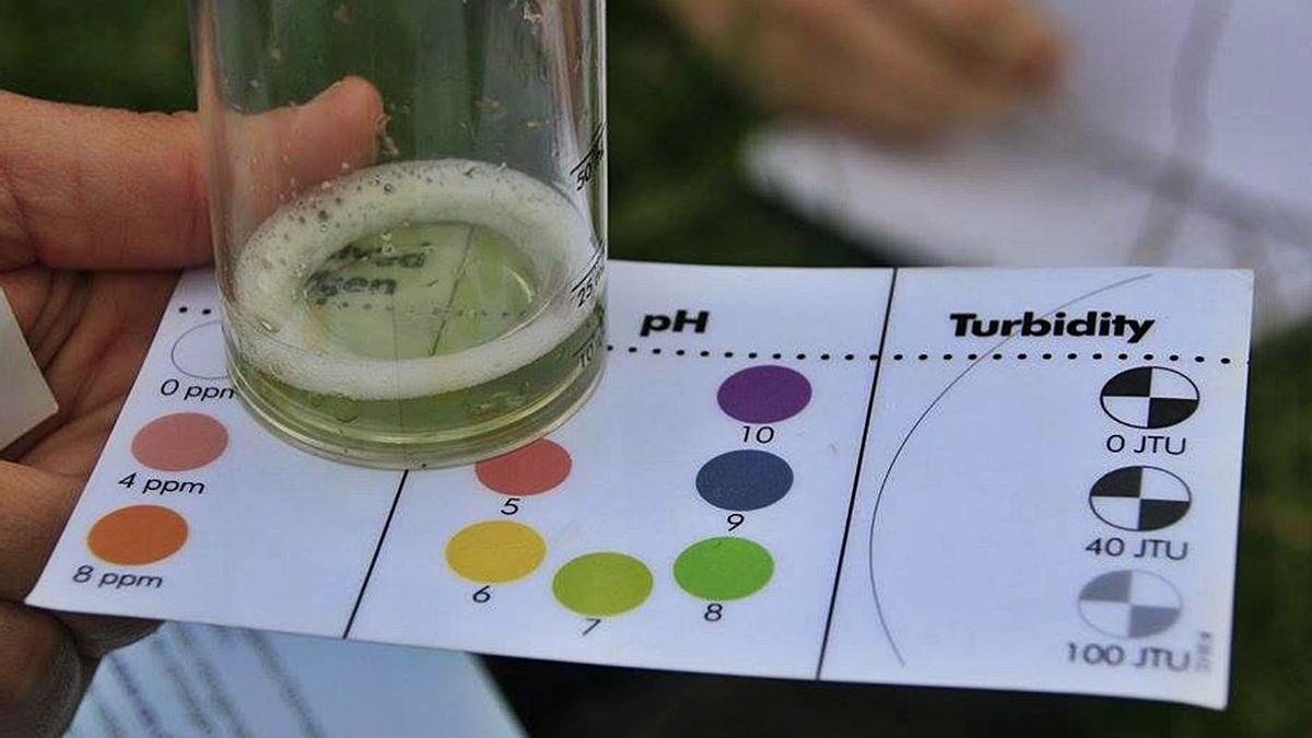 Análisis del pH  la turbidez del agua del río Tera. | D. B. S.