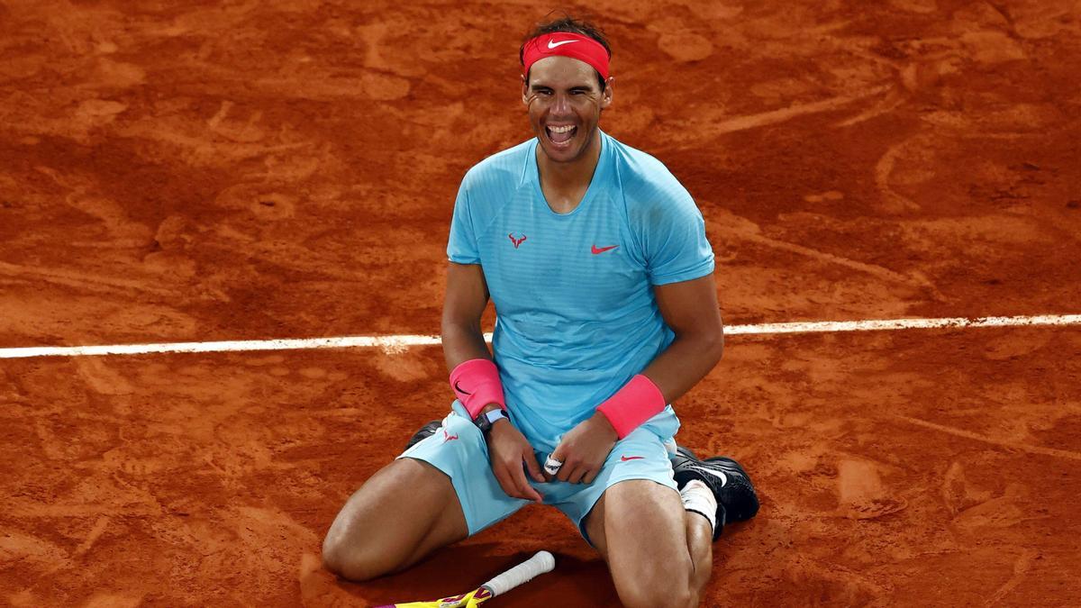 Rafa Nadal celebra su último título de Roland Garros