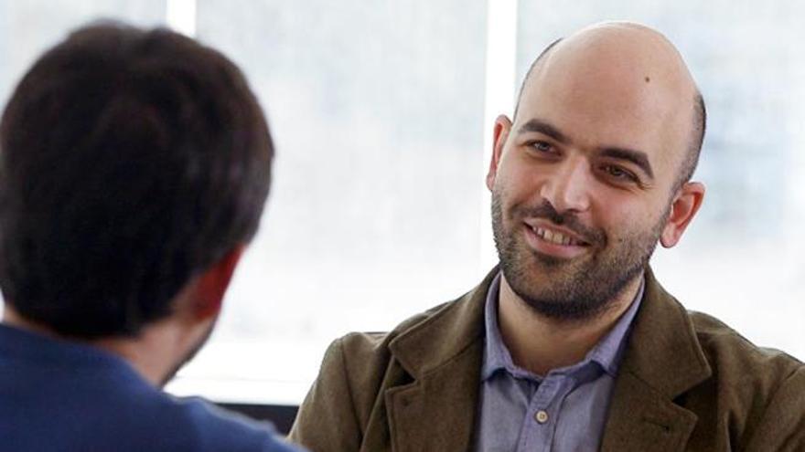 Roberto Saviano en la entrevista con Évole.