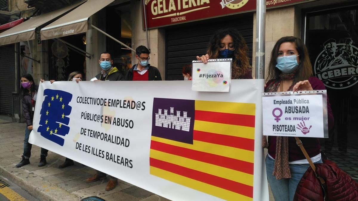 Manifestación de los trabajadores temporales de Baleares