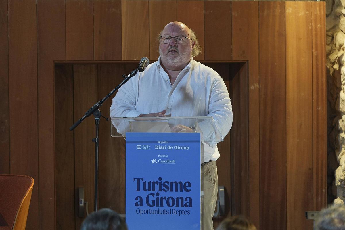 Jordi Soler, alcalde de Calonge i Sant Antoni, durant el seu discurs de cloenda.