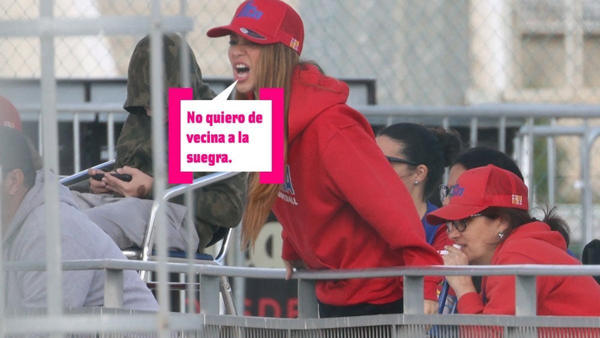 Shakira gritando en un partido