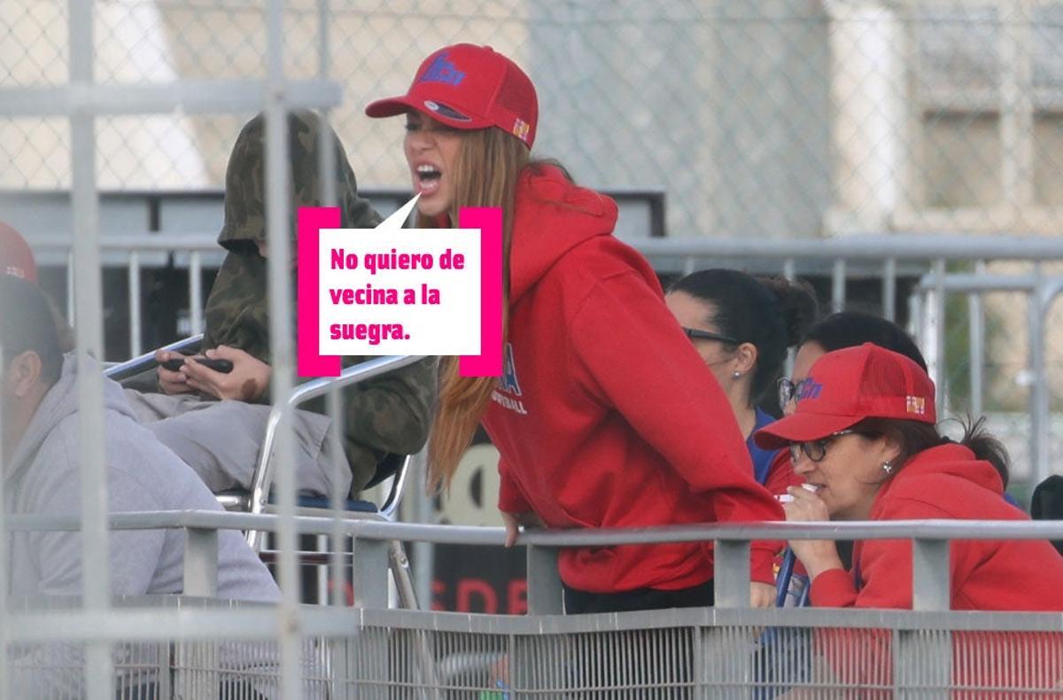 Shakira gritando en un partido