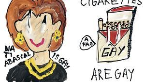 Nati Abascal Is Gay, Cigarettes Are Gay, del artista Pepo Moreno.