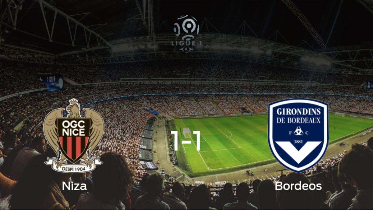 El FC Girondins Bordeos logra un empate a uno frente al OGC Niza