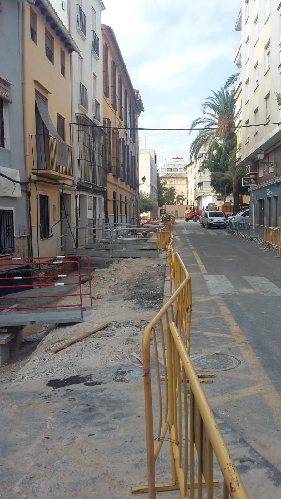 Así están las obras de las calles que rodean el Ayuntamiento de Gandia