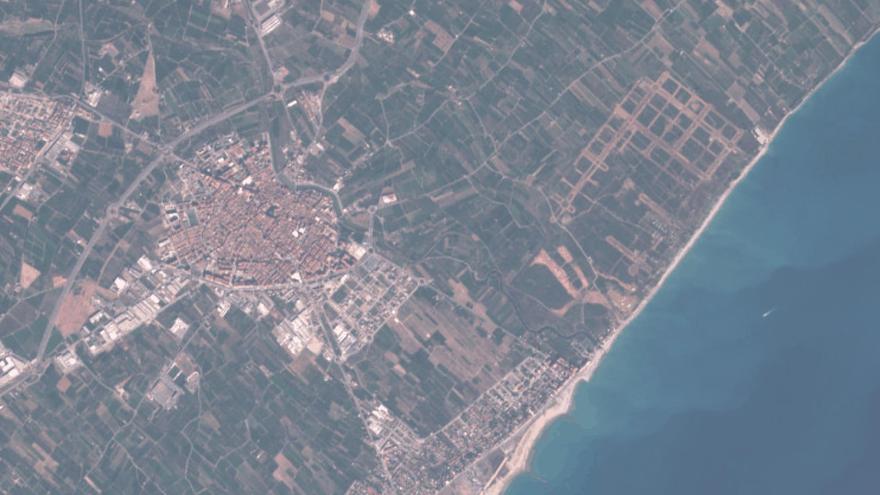 Las obras del PAI Golf Sant Gregori de Burriana, vistas desde el espacio