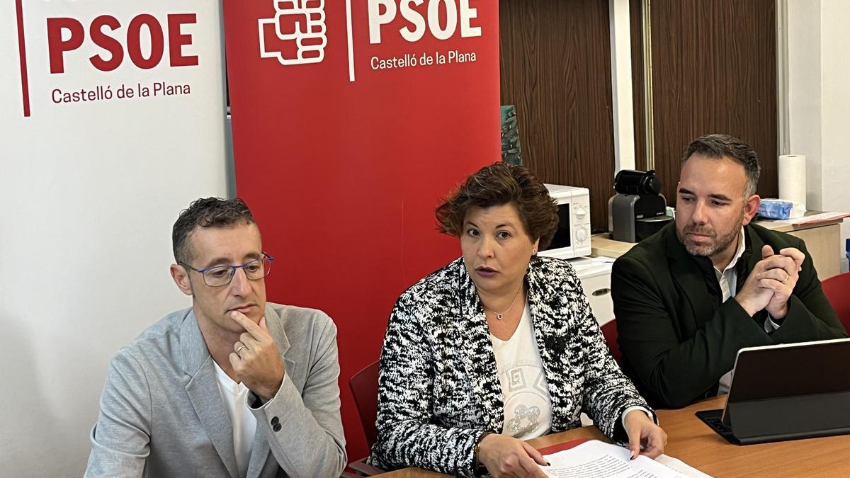José Luis Lorenz, Patricia Puerta y Rafa Simó, en la rueda de prensa, hoy.