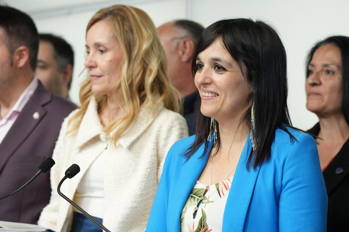 La líder d'Aliança Catalana, Sílvia Orriols, en roda de premsa