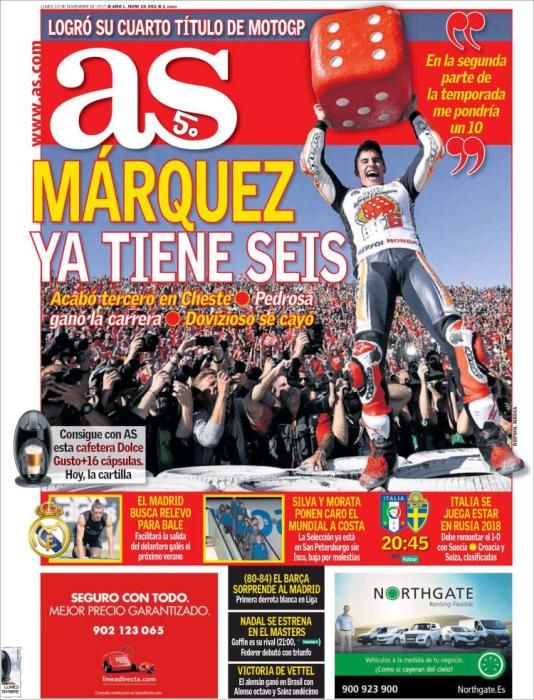 Portadas lunes 13 de noviembre de 2017