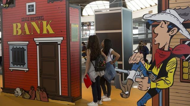 Exposición de Lucky Luke en el Salón del Cómic del 2017.