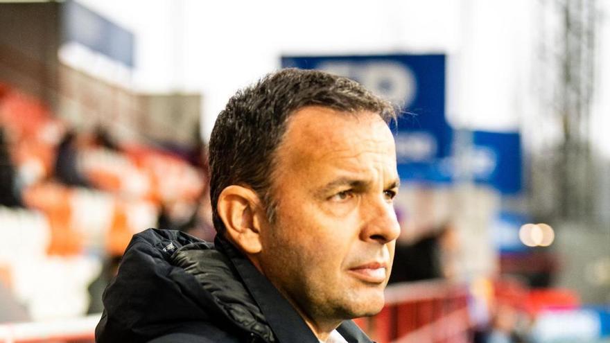 Javi Calleja, en el partido del Levante en Lugo