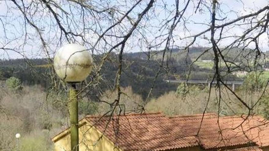 Vista de la estación depuradora de Rosende, en Ponte.