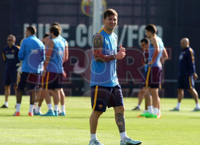 El entrenamiento del Barça, en imágenes