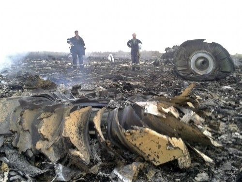 Imágenes del accidente del avión malasio