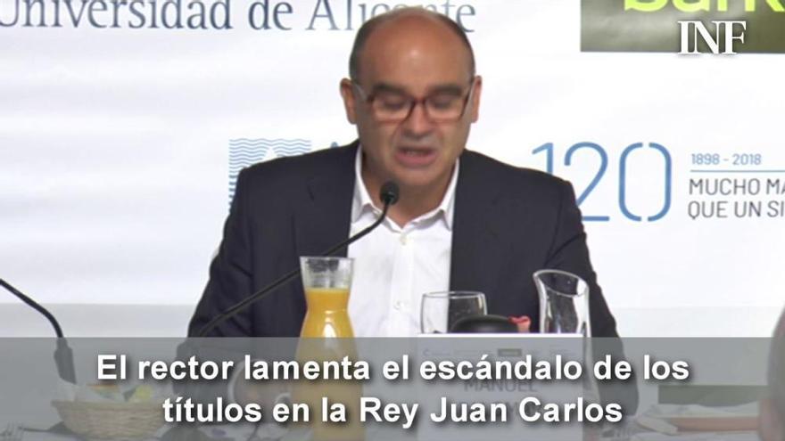 Manuel Palomar critica el escándalo de los títulos de la Universidad Rey Juan Carlos