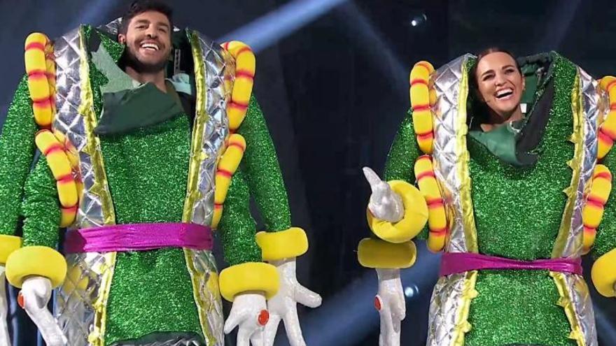 Sorpresa en Mask Singer al descubrir que Paula Echevarría y Miguel Torres eran los Alienígenas: &quot;Qué bien cantáis&quot;