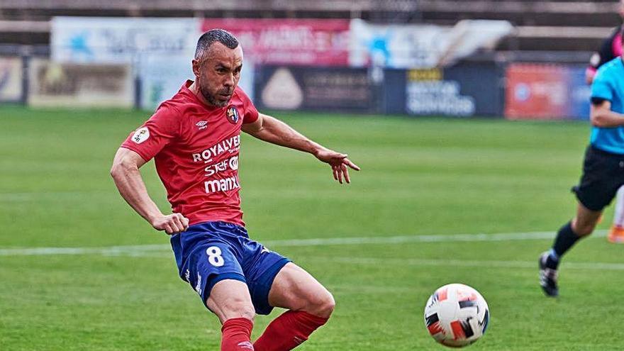 Eloi Amagat, en una acció del partit d&#039;ahir contra l&#039;Hospitalet.