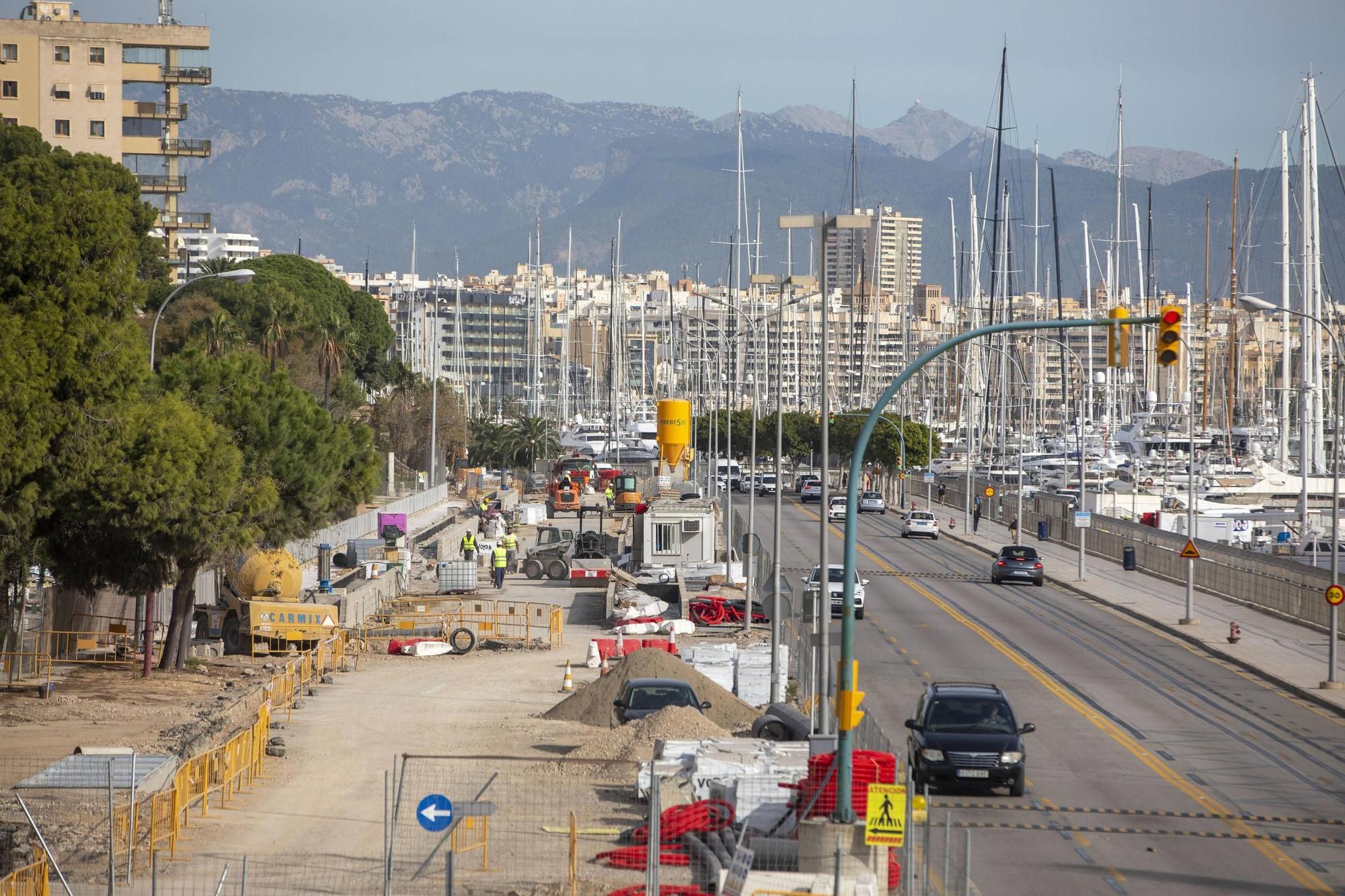 Un año de obras en el Paseo Marítimo de Palma