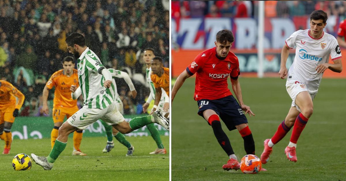 Montaje del pasado Betis-Madrid y Osasuna-Sevilla